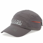 Napapijri Men's Ripstop Logo Cap in Dark Grey Solid 