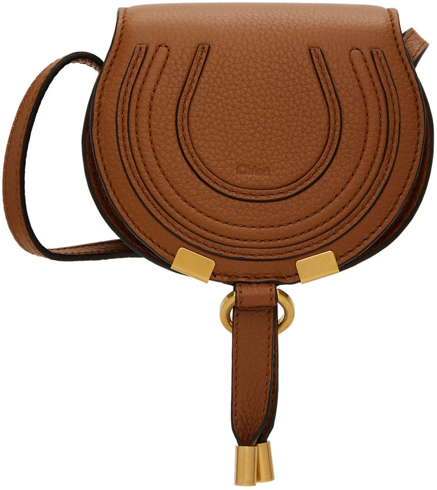 Chloe Marcie Nano Saddle Bag ナノ サドルバッグ 関税送料込 Chloe Nano Marcie Saddle Bag in Black | FWRD