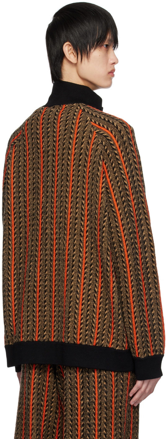 A PERSONAL NOTE 73 Brown Striped Sweater