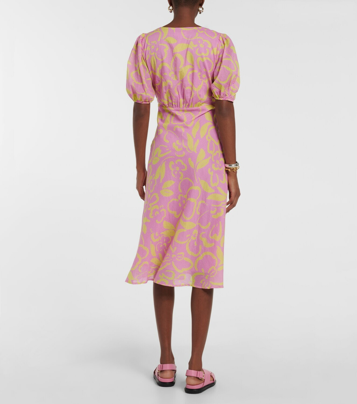 Velvet - Charlotte floral cotton midi dress