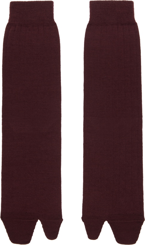Photo: Maison Margiela Burgundy Tabi Socks