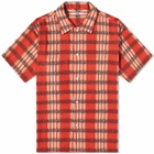 Bode Men's Curran Stripe Vacation Shirt in Red Multi