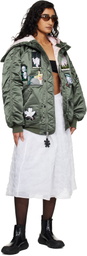 Cecilie Bahnsen Alpha Industries x Cecilie Bahnsen Green N-2B Bomber Jacket