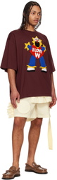 Walter Van Beirendonck Burgundy 'I Love W' T-shirt