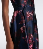 Erdem Belted floral bustier dress