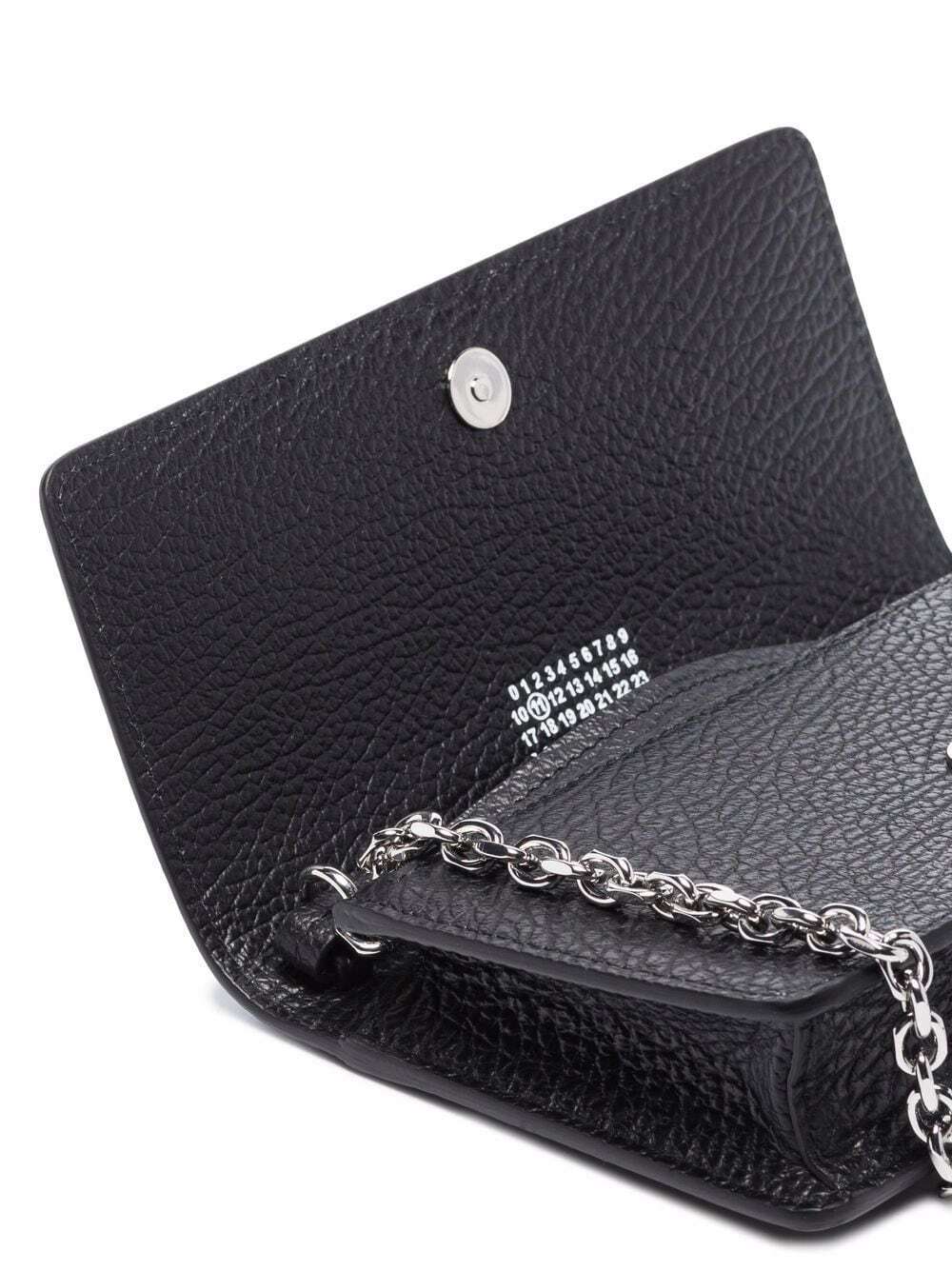 上質な【Maison Margiela】Four stitches フォンフォルダー 24AW MAISON MARGIELA - Four Stitches Leather Wallet On Chain