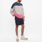 NOMA t.d. Men's Hand Dyed Twist Crew Neck Sweat in Grey/Navy/Pink