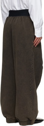 ALAINPAUL Brown Knee Shape Sweatpants