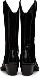 Ernest W. Baker Black High Western Boots