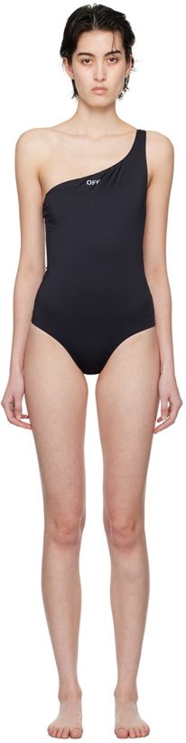 Photo: Off-White Black 'Off' Stamp Swimsuit
