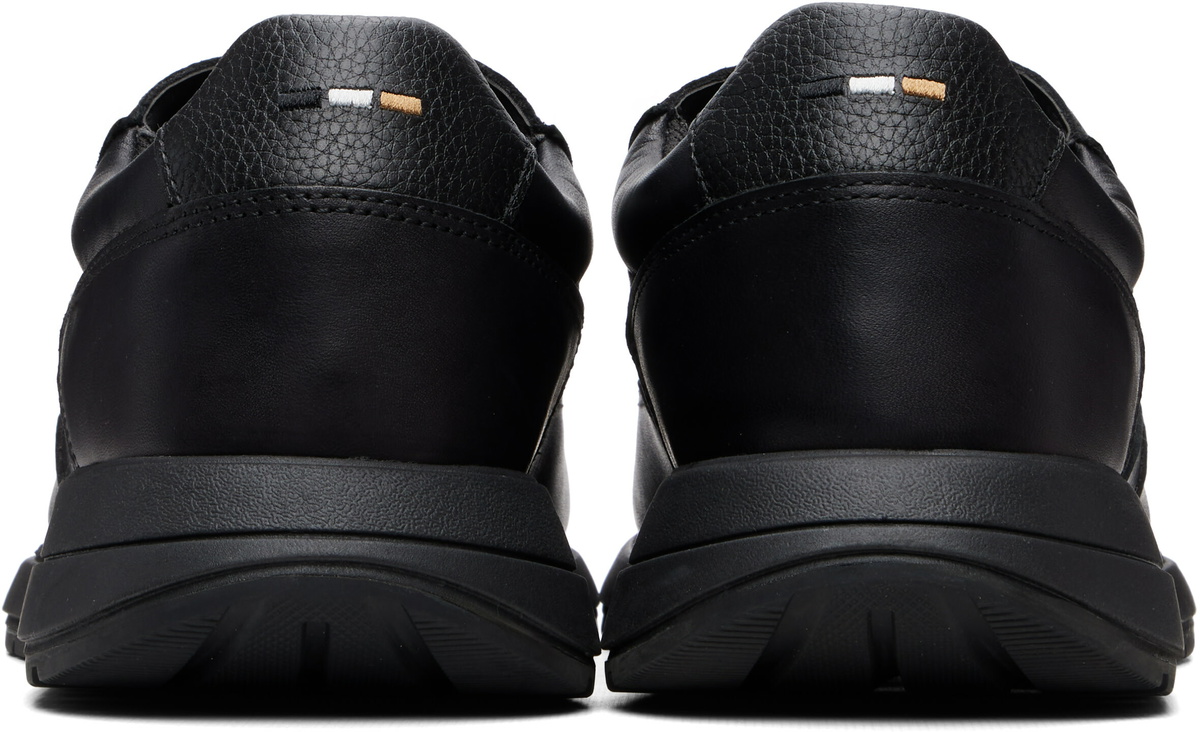 BOSS Black Brushed Leather Sneakers