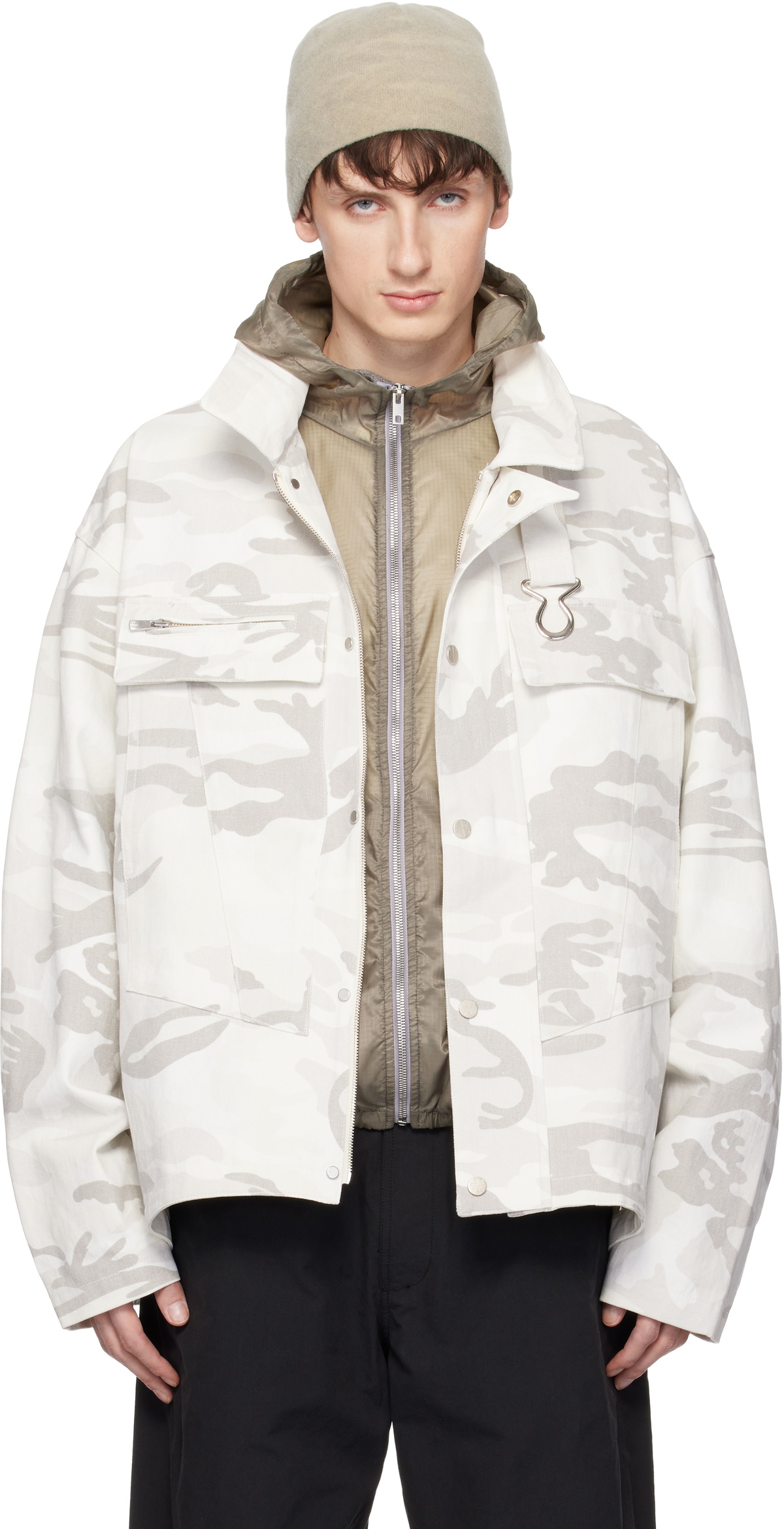 FFFPOSTALSERVICE SSENSE Exclusive Off-White FF Bunker Jacket