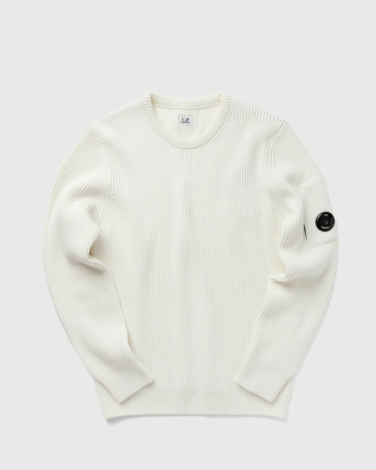 C.P. Company Knitwear Crew Neck White Pullovers C.P. Company