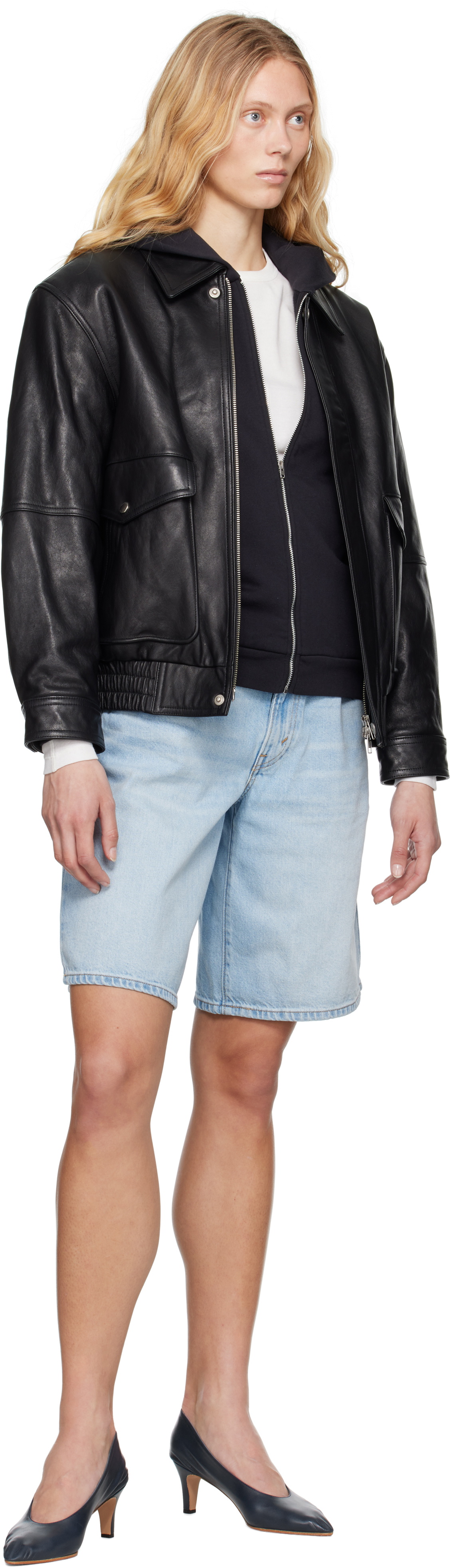 Levi's Blue Baggy Dad Denim Shorts