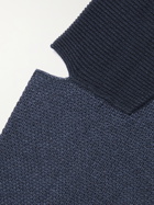 LORO PIANA - Abington Unstructured Silk and Linen-Blend Jacquard Blazer - Blue