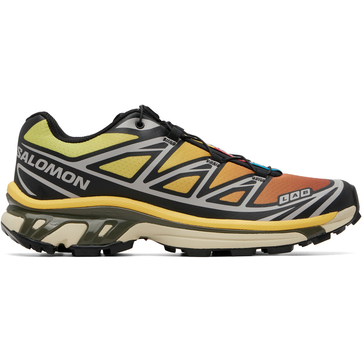 Salomon Black & Yellow XT-6 Sneakers