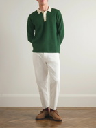 Drake's - Wool Polo Shirt - Green