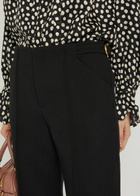 Chloe Slim-leg Wool Cropped Capri Trousers Black
