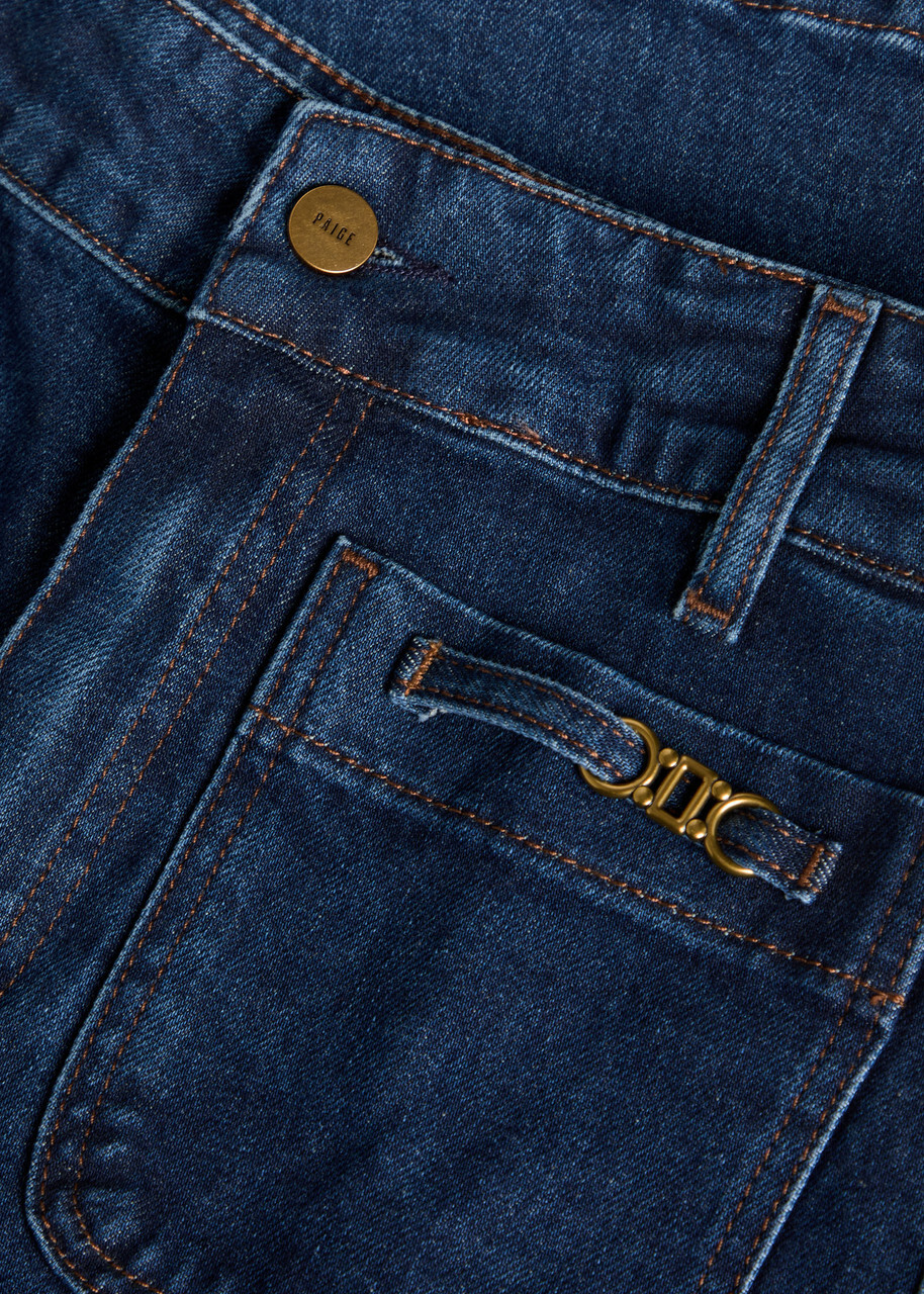 Paige Sasha Wide-leg Jeans Dark Blue