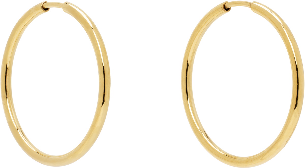 Maria Black Gold Senorita Hoop Earrings