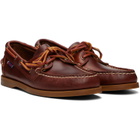 Sebago Brown Docksides Portland Waxed Boat Shoes