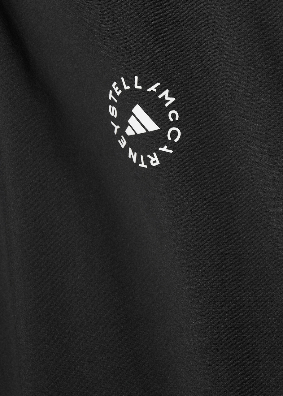 Adidas X Stella Mccartney Training Logo Stretch-jersey T-shirt Black