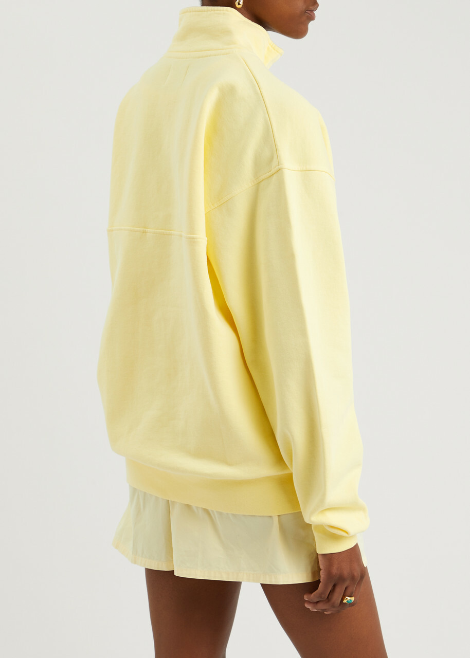 Colorful Standard Half-zip Cotton Sweatshirt Yellow