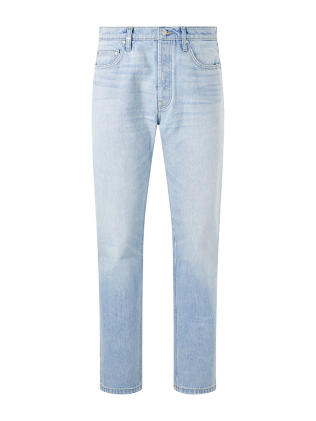Photo: Cherry Los Angeles - Wide-Leg Logo-Embroidered Distressed Jeans - Blue