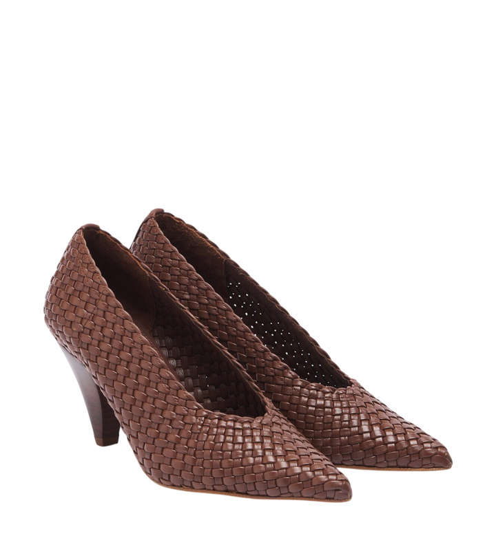 Photo: Souliers Martinez Samia woven leather pumps