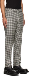 Alexander McQueen Black & White Dogtooth Cigarette Trousers
