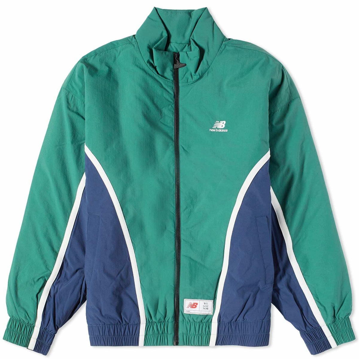 Photo: New Balance Men's Hoops Woven Jacket in Team Forest Green