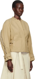 3.1 Phillip Lim Khaki Zip Cocoon Back Bomber Jacket