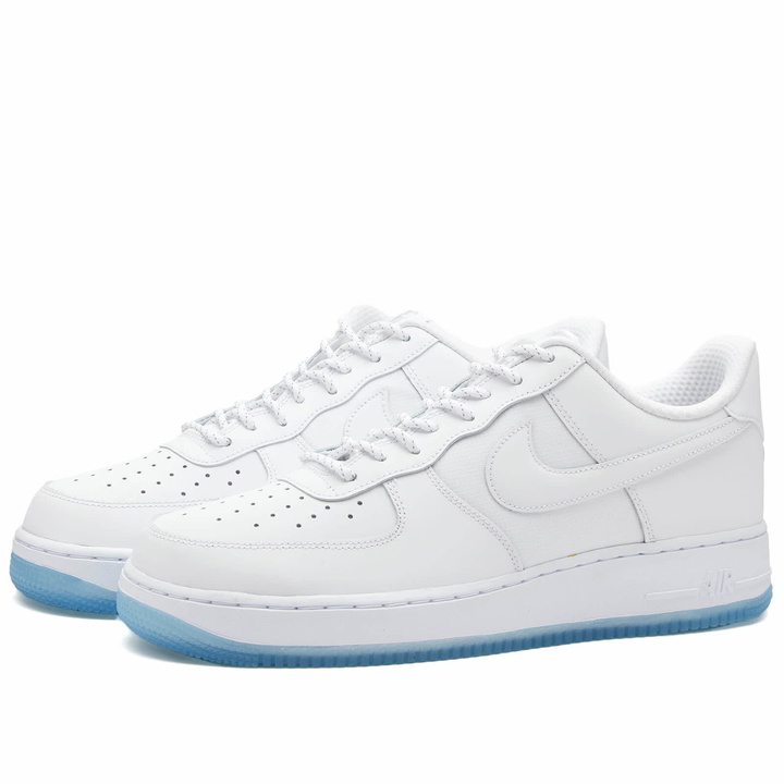 Photo: Nike Men's Air Force 1 '07 WB Sneakers in White/Reflect Silver