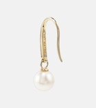 Mateo 14kt gold drop earrings with diamonds and pearls