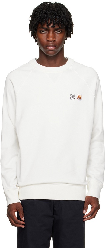 Photo: Maison Kitsuné Off-White Double Fox Head Sweatshirt