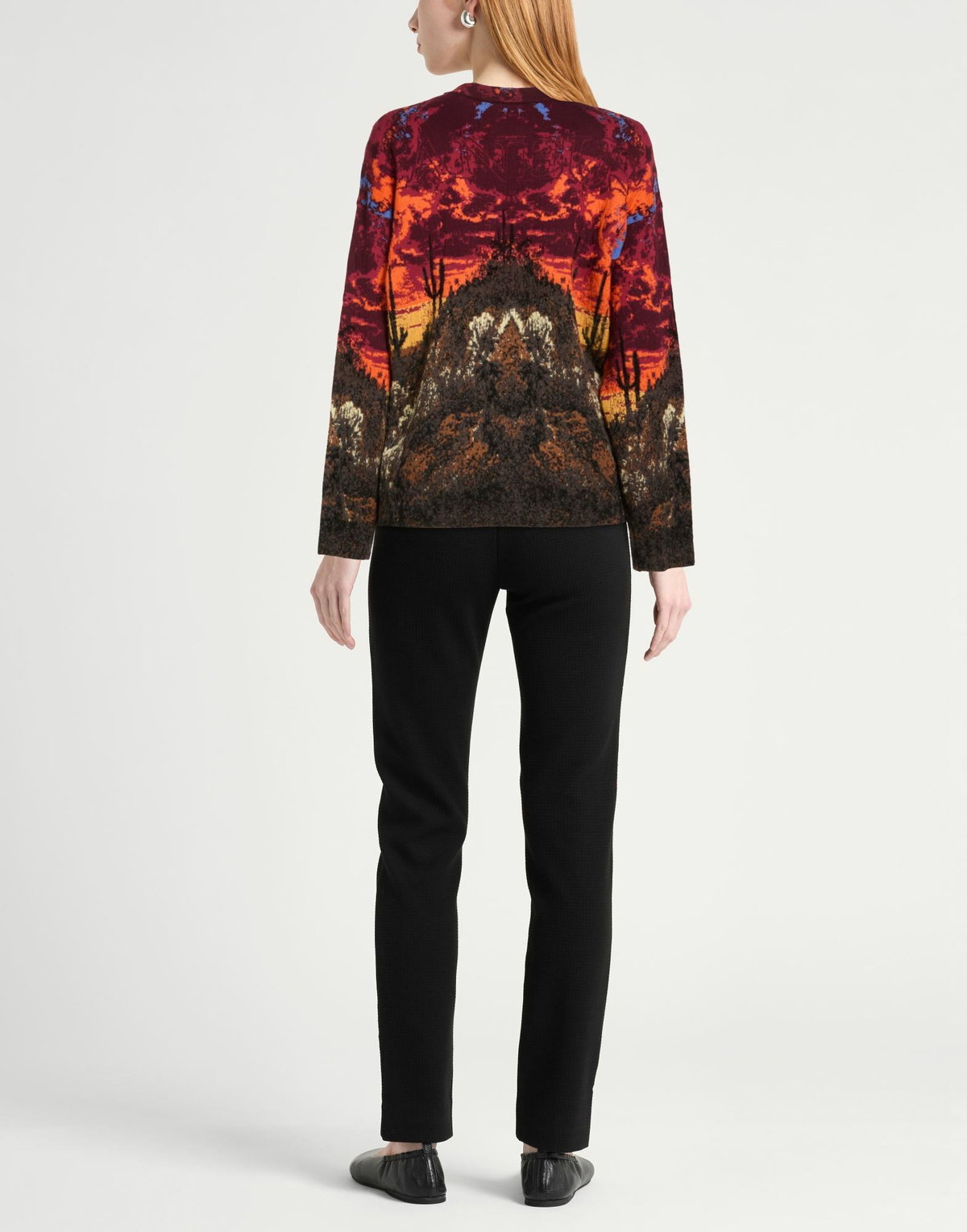 Laneus Womens Sweater in Burgundy