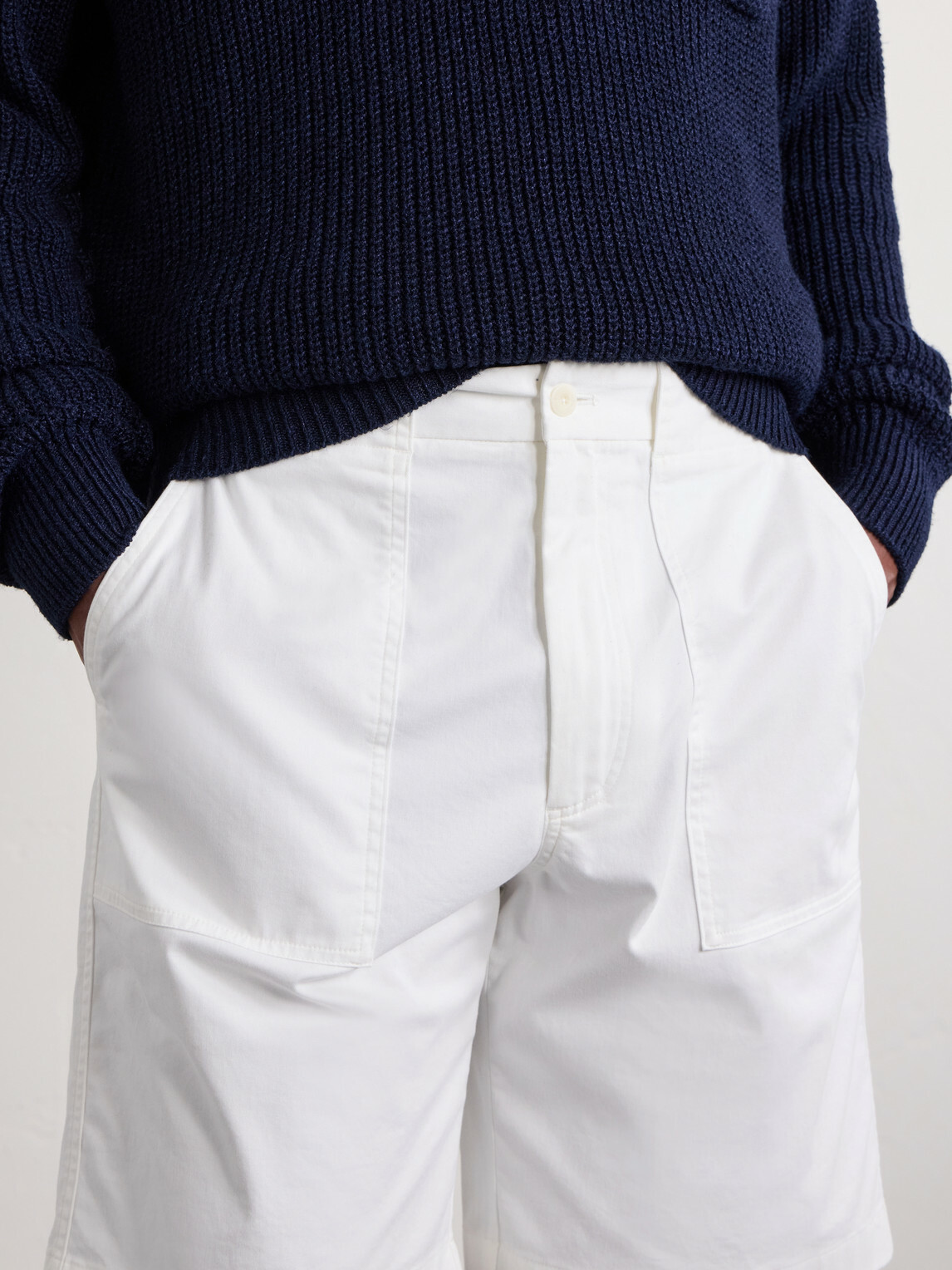Ralph Lauren Purple label - Straight-Leg Stretch-Cotton Twill Shorts - White