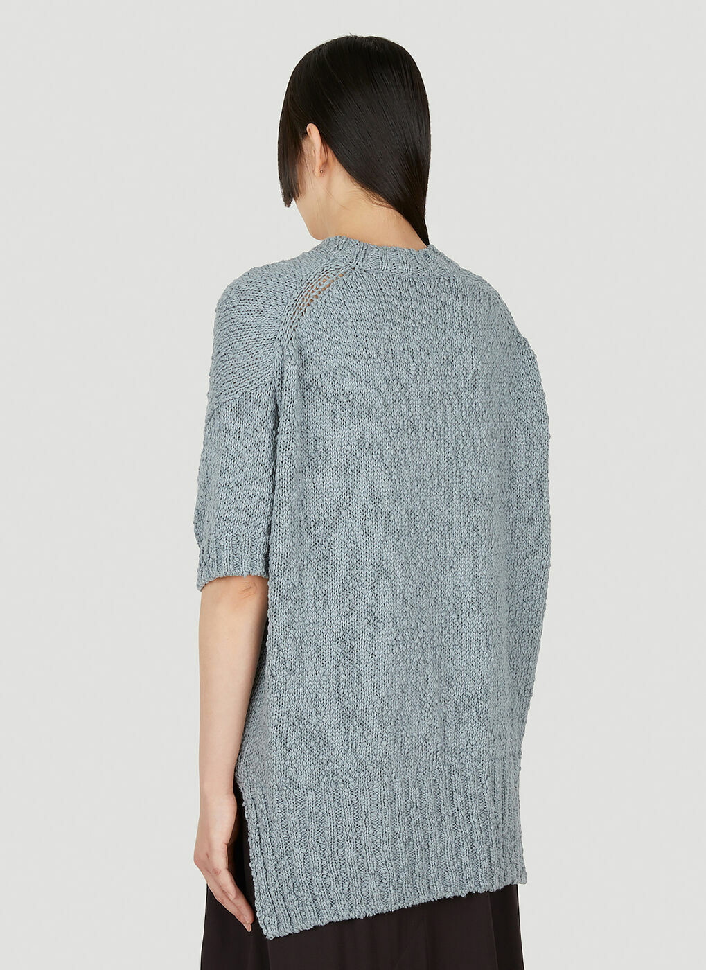 Boucle Knit Sweater in Grey Studio Nicholson