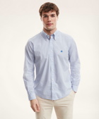 Brooks Brothers Men's Friday Shirt, Poplin End-on-End Stripe | Blue/White