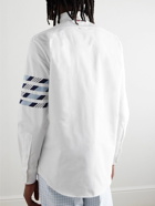 Thom Browne - Button-Down Collar Grosgrain-Trimmed Cotton Oxford Shirt - White