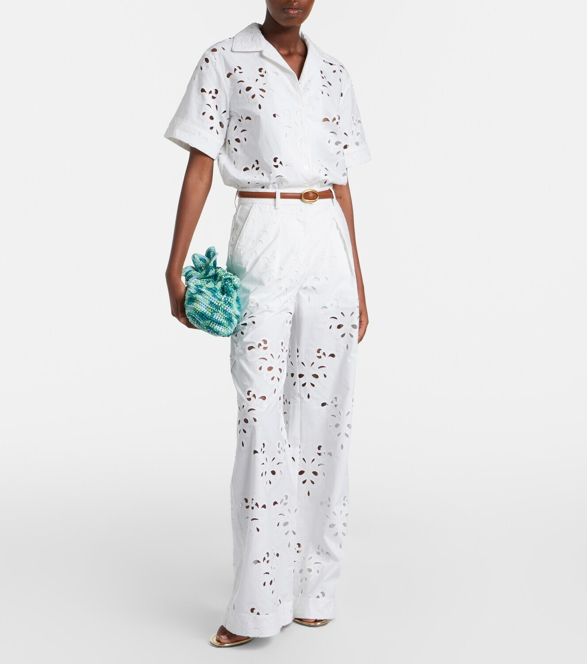 Rebecca Vallance Artesan broderie anglaise cotton-blend shirt