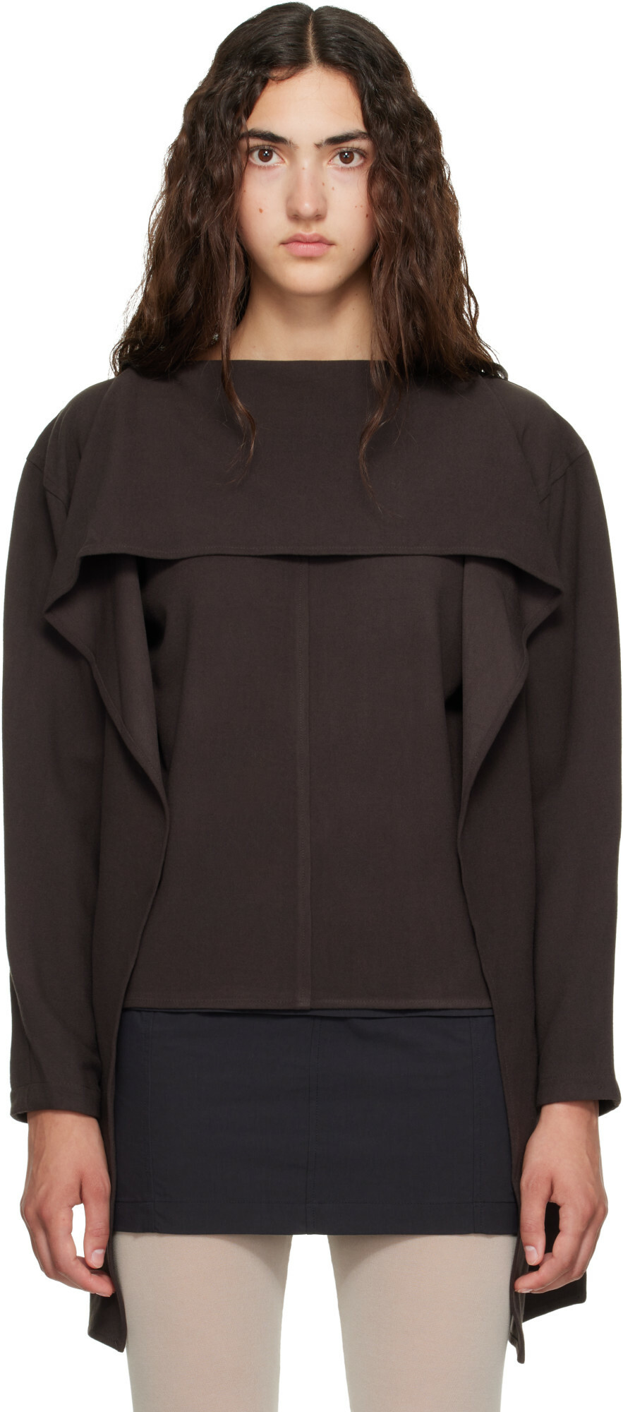 Belle Anna Brown Stream Top