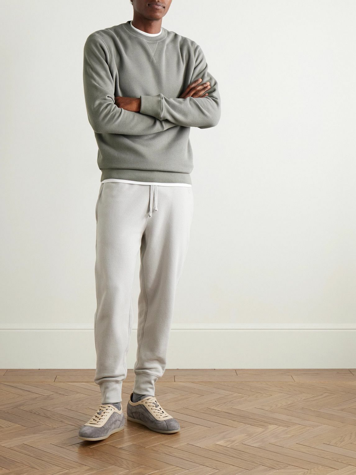 Kingsman - Logo-Embroidered Cotton and Cashmere-Blend Jersey Sweatshirt - Green