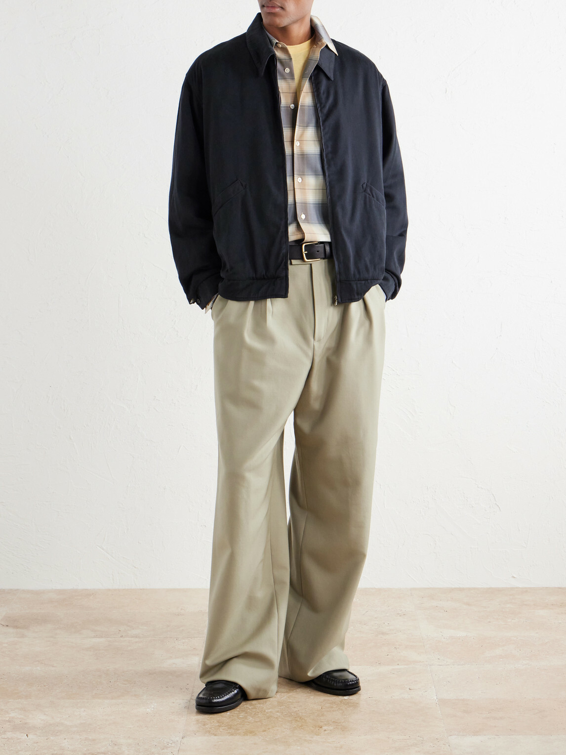 A.PRESSE - Silk-Blend Gabardine Bomber Jacket - Black