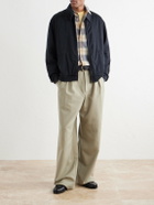 A.PRESSE - Silk-Blend Gabardine Bomber Jacket - Black