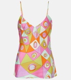 Pucci Occhi silk satin top