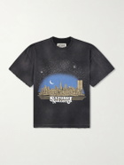 Satoshi Nakamoto - Tourist Logo-Print Distressed Cotton-Jersey T-Shirt - Black