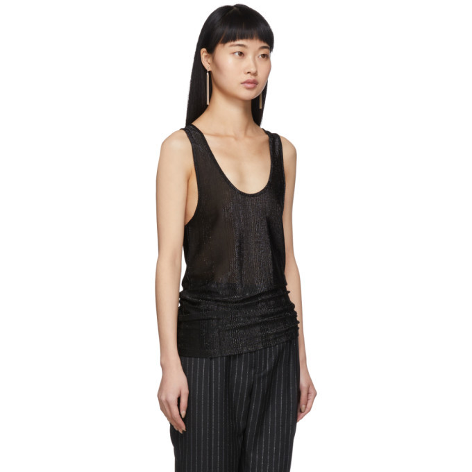 Saint Laurent Women's Lurex Knit Tank Top Gold main image 1