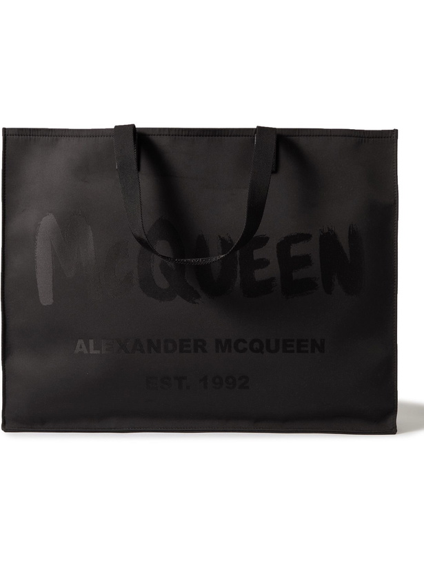 Photo: ALEXANDER MCQUEEN - Logo-Print Canvas Tote Bag