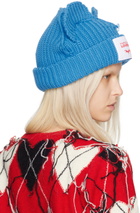 Charles Jeffrey LOVERBOY Blue Chunky Ears Beanie